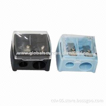 Cosmetic pencil sharpener, made of plastic,used for cutting eyebrow pencil,accept customized colors